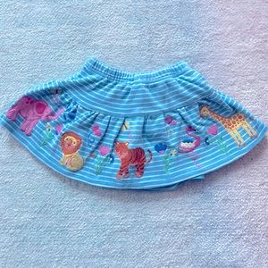 JoJo Mamman Bebe Turquoise Jungle Skort - Size 6-12 months